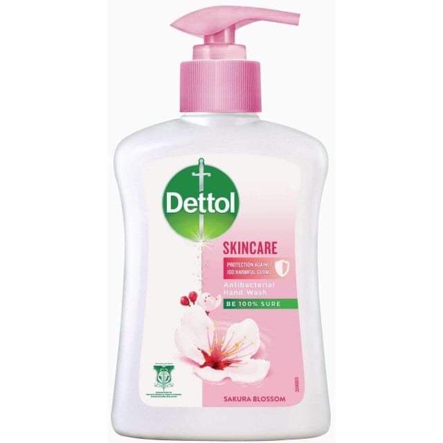 Dettol REPLENISHING Liquid Handwash (225ml) เดทตอล สบู่ล้างมือ แอนตี้แบคทีเรีย สูตรสกินแคร์ 225 มล. | PINK