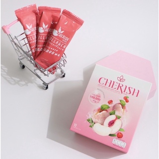 Cherish Collagen Flavour Peach คอลลาเจนกลิ่นพีช ตราเชอริส 1 กล่องบรรจุ 10 ซอง