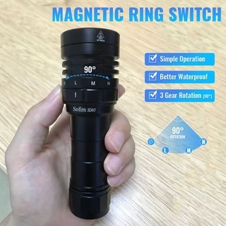 SOFIRN SD05 ไฟฉาย กันน้ํา 100 ม. 3000Lm XHP50.2 Led Ipx8 100 เมตร สําหรับดําน้ํา ไฟฉายฉุกเฉิน