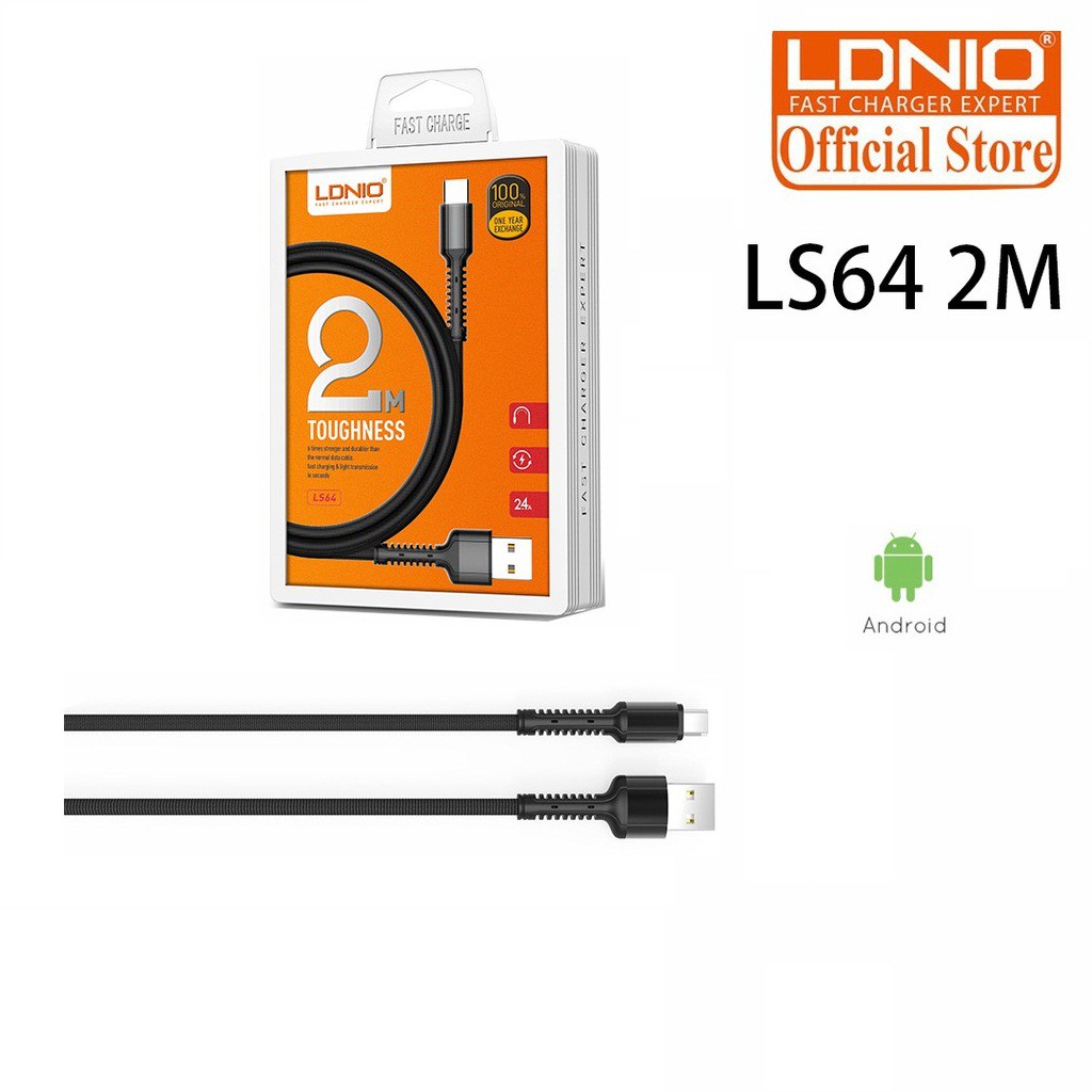 LDNIO สาย MICRO ข้อมูล USB 2 เมตร