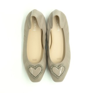 รองเท้าหนังแกะ ICONIQ รุ่น Haertie Soft Ballerina in Fossil Grey