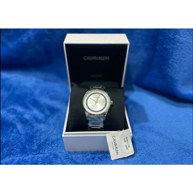 นาฬิกาผู้ชาย CALVIN KLEIN Quartz Silver Dial Men's Watch รหัสรุ่น KAM21146