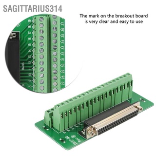 Sagittarius314 DB37 DIN Rail Mount Interface Module Male / Female Connector Breakout Board