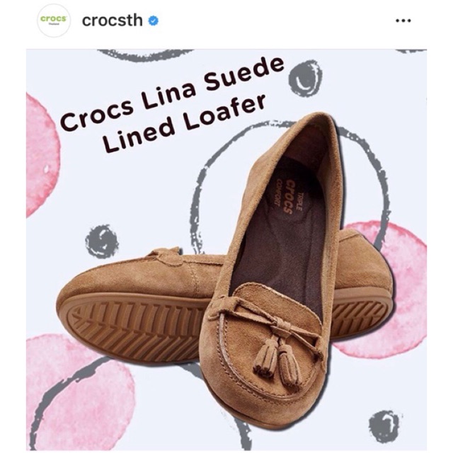 crocs lina suede flat