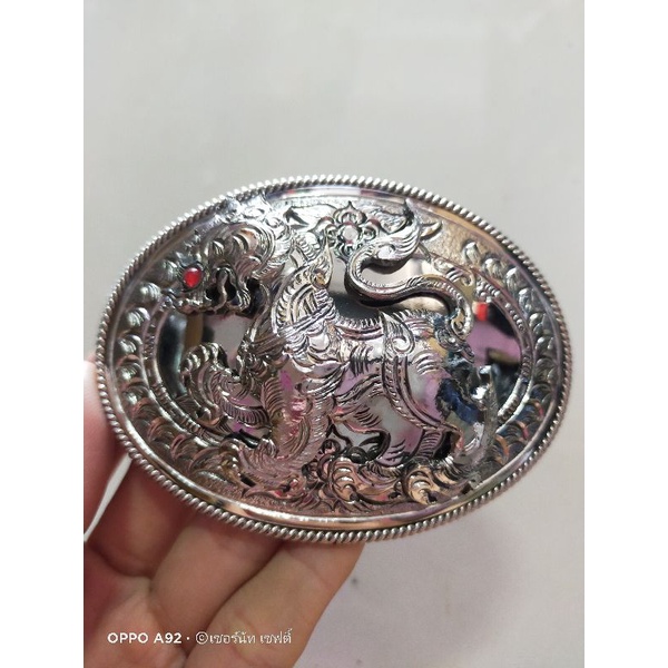 (พร้อมส่ง)หัวเข็มขัดสแตนเลส ลายสิงห์ งานแฮนด์เมด ไม่ขึ้นสนิม