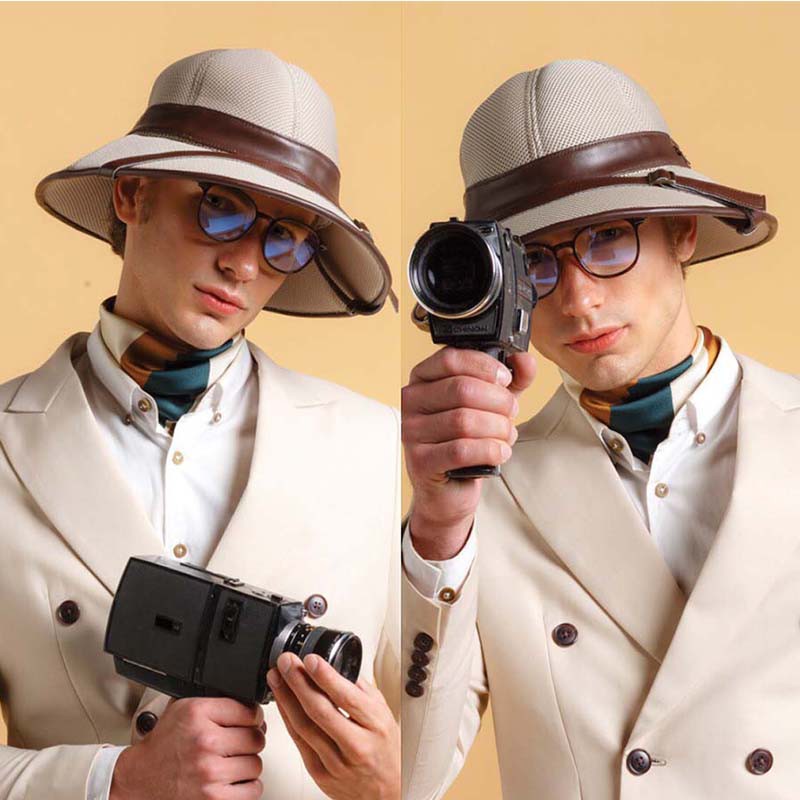 หมวกกันยูวีปีกรอบ ทรงโบราณคดี รุ่น Jones R