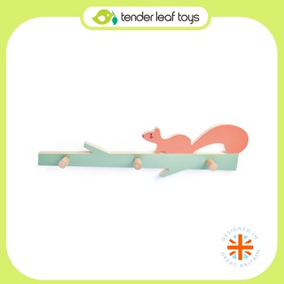 Tender Leaf Toys เฟอร์นิเจอร์เด็ก เฟอร์นิเจอร์ไม้ ตะขอกระรอกน้อย Forest Squirrel Hooks