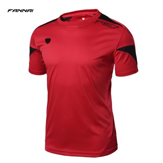 Fannai เสื้อยืด Tops กีฬาฤดูร้อนสลิมฟิตแบบห้งเร็วสำหรับผู้ชาย FN06 Fast Dry T-shirt M-XXL