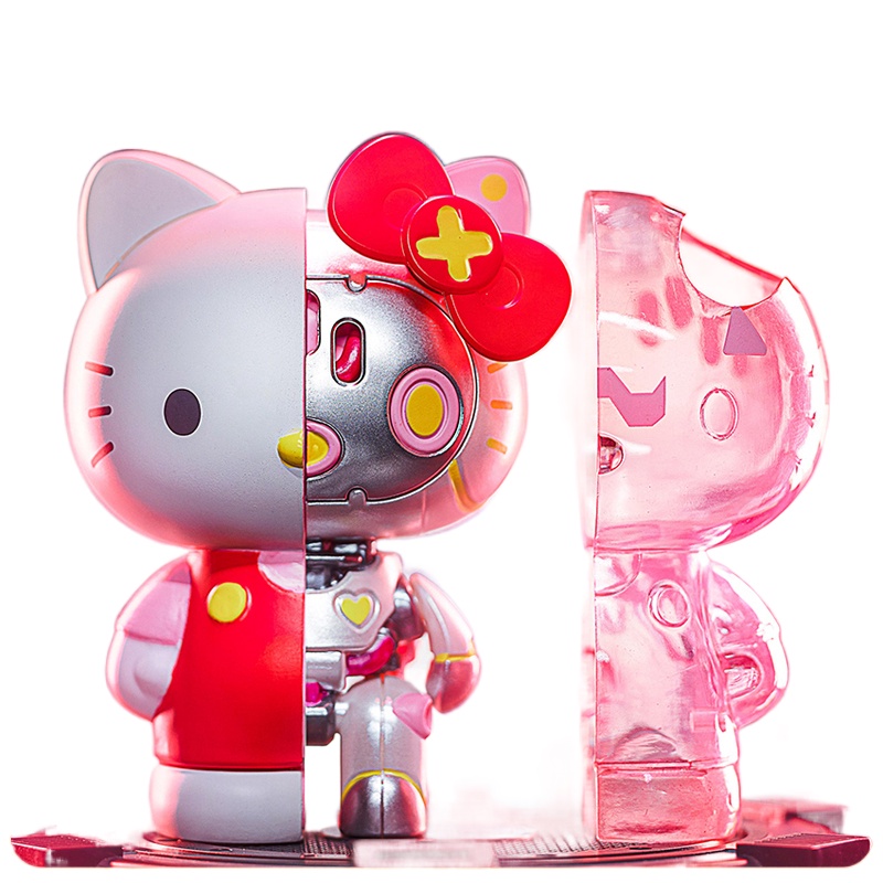 ของแท้ Hello Kitty Blind Box MECHA HelloKitty Semi-mechanical Girl ของขวัญน่ารักแนวโน้มของเล่น Ornament
