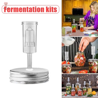 "ready stock" Wide Mouth Mason Jar Set wirh Fermentation Lid and Airlock Household Kitchen Supplies