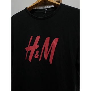 เสื้อยืดผ้าฝ้าย เสื้อยืดมือสอง H&amp;M STAFF Size L มือ2