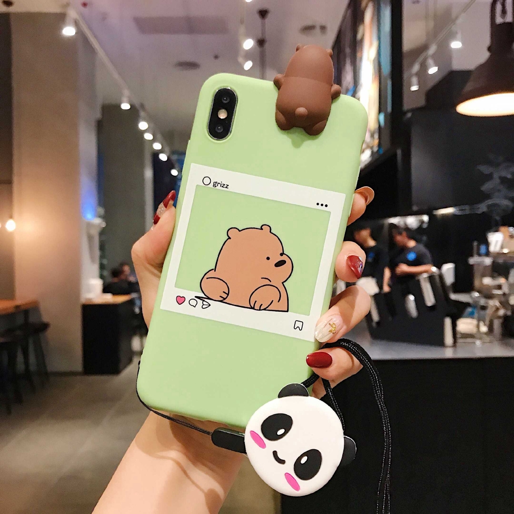 Case iPhone 11 Pro 7 8 Plus XR XS MAX Apple Casing Bare Bears Cartoon ...
