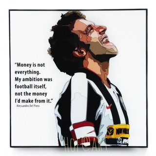 Alessandro Del Piero อเลสซานโดร เดล ปิเอโร่ Juventus ยูเวนตุส รูปภาพ​ติด​ผนัง​ pop art ฟุตบอล​ กรอบรูป​​ รูปภาพ แต่งบ้าน