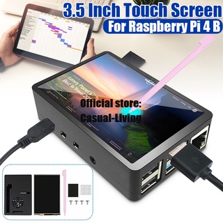 หน้าจอสัมผัส TFT LCD ขนาด 3.5 นิ้ว และปากกาทัชสกรีน HDMI สําหรับเคส Raspberry Pi 4 B ABS