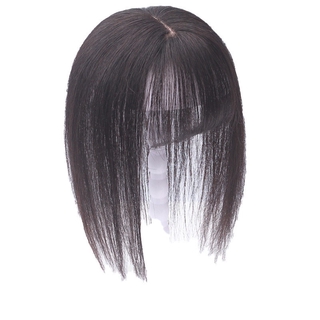 วิกผมผู้หญิง 3D Air Bang Topper 8x12 ซม. ระบายอากาศ ฐานตาข่าย MONO Rose พร้อมคลิปในผม Toupee Remy Hairpiece