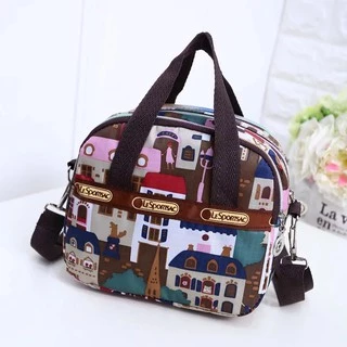 (ใส่โค้ดลดเพิ่ม 99BAS49) พร้อมส่ง! กระเป๋าสะพายข้าง กระเป๋าถือแฟชั่น ผ้าไนล่อน มีช่องใส่ของ 3 ช่อง รุ่น -014