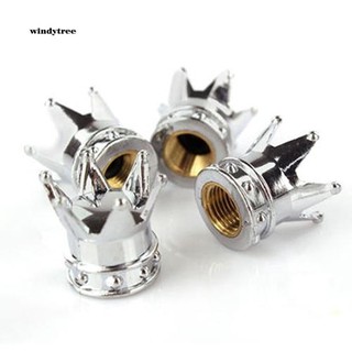 WDTE_Useful Silver Crown Tyre Tire Valve Stems Air Cover Car Truck Wheel Rim Dust Cap