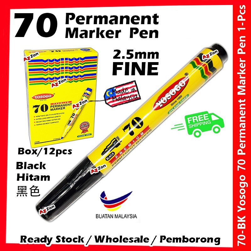 70 ปากกามาร์กเกอร์ถาวรประสิทธิภาพสูงพรีเมี่ยม XYLENE ฟรี Yosogo 70 ปากกามาร์กเกอร์ถาวร