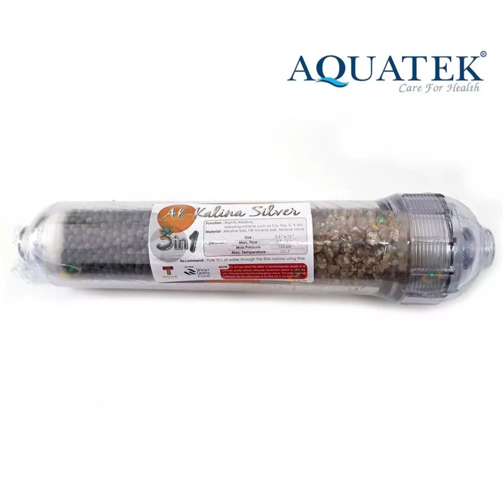 ชุดไส้กรองแร่ Aquatek Alkaline Silver Series 6 ขั้นตอน  ฟรี ข้องอ +ก้ามปู 12