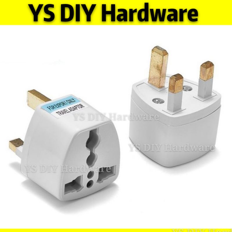 3-Pin UNIVERSAL ADAPTER Plug HEAD UK 3 Pin Plug SOCKET US/EU/AU TO UK Plug ADAPTOR
