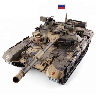 รถถังบังคับวิทยุHenglong RUSSIAN T-90 Pro (บอร์ด6.0S)ระบบไฟฟ้า2.4GHz1:16 แบตเตอรี่ชาร์ทอุปกรณ์พร้อมเล่น