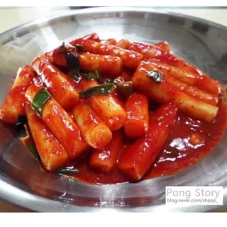 (BOX) Red (1box*8Pack) 떡안애쌀떡 TTEOKANAE Rice Teokpok แป้งต๊อกโบกี(ทำจากข้าวเกาหลี) free=กล่องโฟม+ice 1ลัง ต่อ 1คำสั่งซื้อ