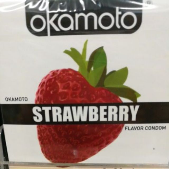 #ล้างสต๊อก Okamoto strawberry - 2 ชิ้น
