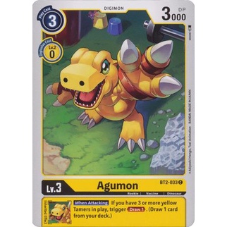 การ์ด Digimon - TCG - Agumon / BT2-033