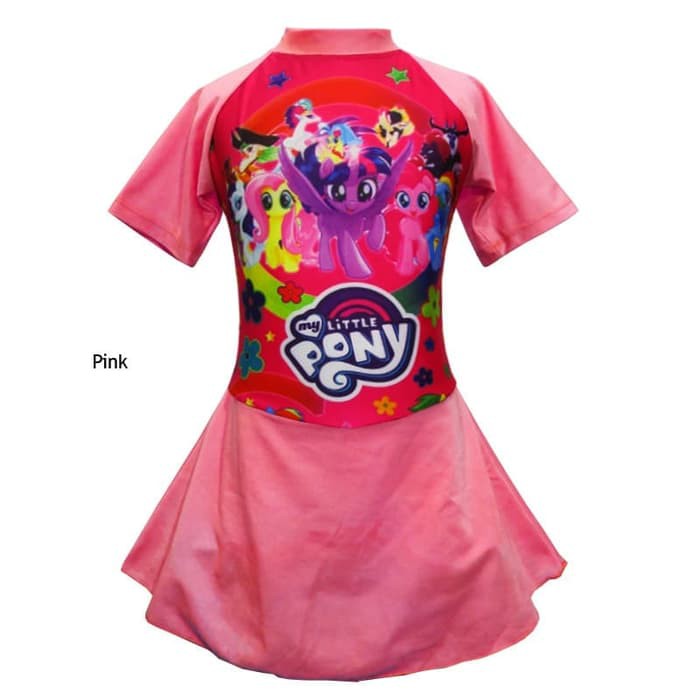 ชุดว่ายน้ําตัวละคร Little Pony สําหรับเด็ก 4-7 ปี (TK) BRDR-K069 - สีชมพู