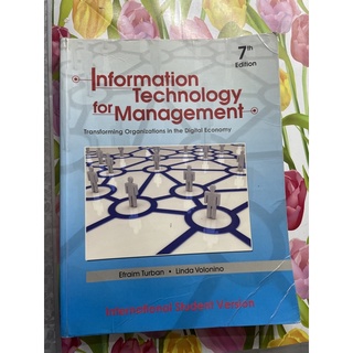 หนังสือ Information Technology Management : Transforming Organizations in the Digital Economy 7ED มือสอง