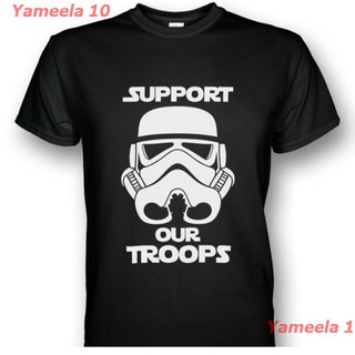 เสื้อยืดผ้าฝ้ายพิมพ์ลายแฟชั่นYameela 10 New เสื้อยืดคอกลมแขนสั้น Star Wars สําหรับผู้ชาย sale