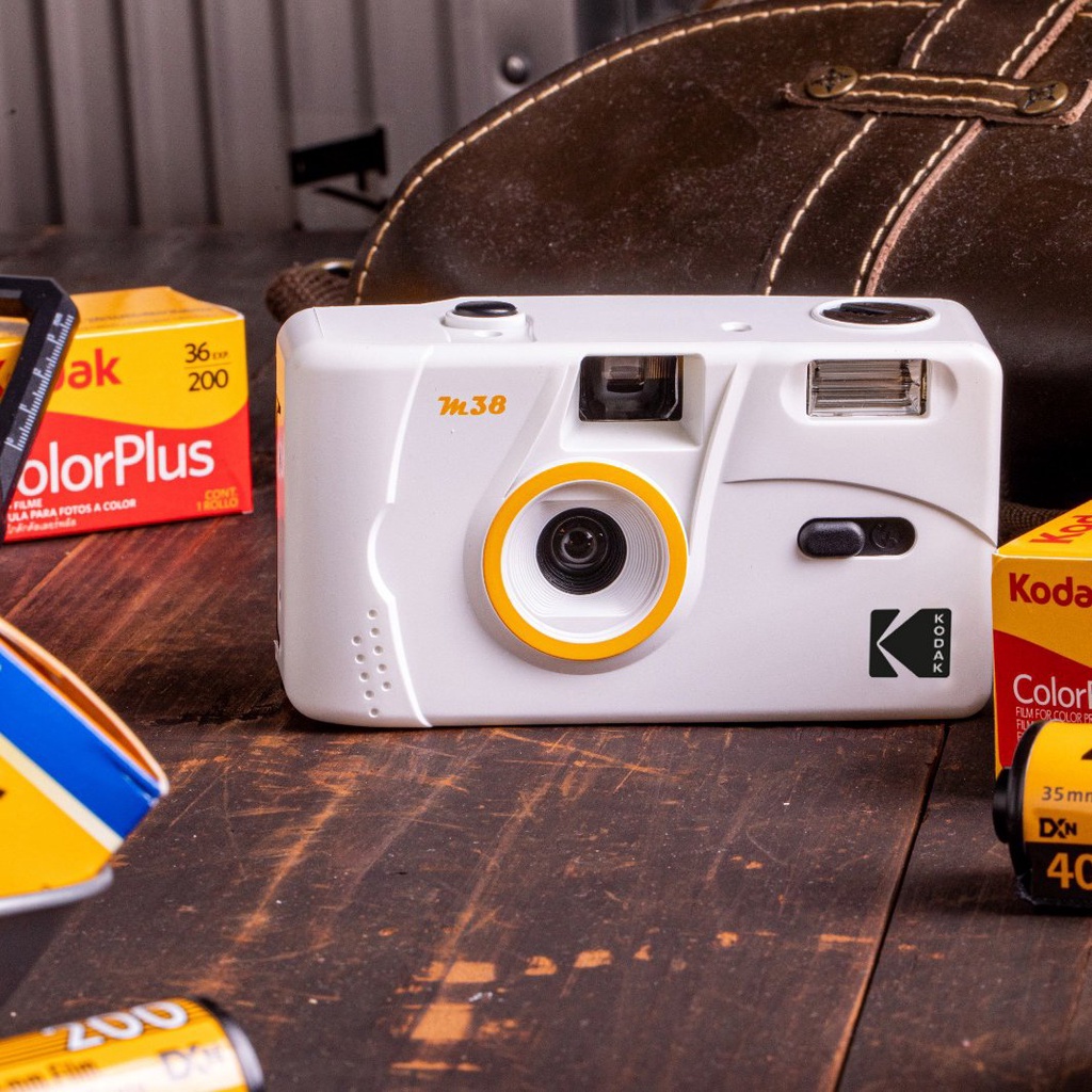 KODAK Vintage Retro M35 / M38 35 มม. กล้องฟิล์มแบบใช้ซ้ําได้ Sky Blue/ Yellow / Mint Green / Pink / Red / Grapefruit / Lavender Color - รูปที่ 6