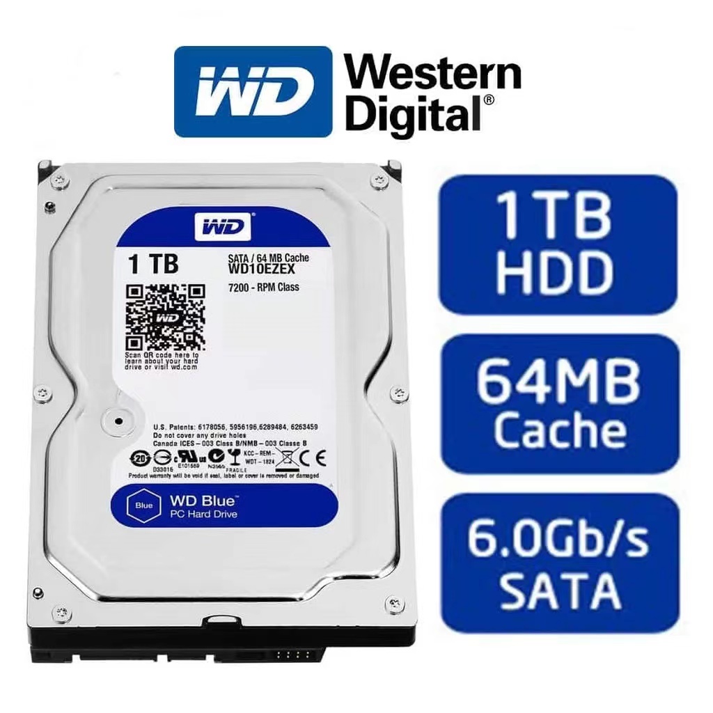 HDD ( ฮาร์ดดิสก์ ) WD BLUE PURPLE 1TB ของแท้ประกันศุนย์ SYNNEX #6