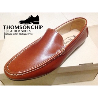 LEATHER BROWN SHOES รองเท้าหนังลำลอง