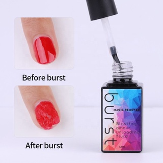 [ขวดเหลี่ยม]น้ำยาละลายสีเจล เนื้อเจล Tasteless efficient and safe burst nail remover gel Polish น้ำยาระเบิดสีเจล น้ำย...