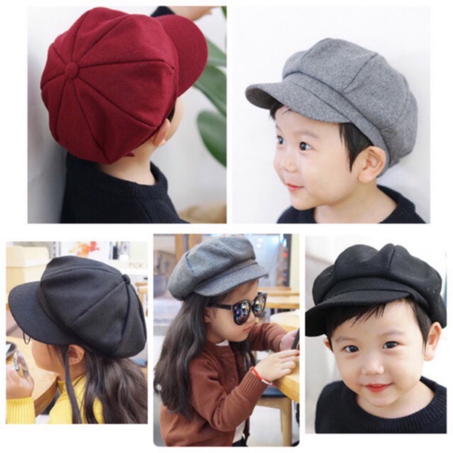 หมวกฟักทอง  หมวกเบเร่ต์ เบเร่ต์เด็ก เด็กผู้ชาย เด็กผู้หญิง บัคเก็ต Bucket