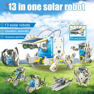 "ready stock" 13 In 1 Solar Power Robot DIY Kit Toy Educational Science Experiment Technology Toys for Boys and Girls