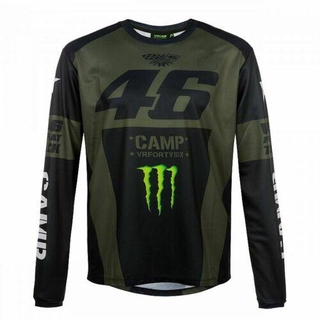 เสื้อปั่นจักรยาน NEW NEW Bicycle Outdoor Bike Motorcycle Sportwear Clothing Bike Motorcycle Jerseys Men Motocross Cycling Jersey VR46 Monster Camp Long sleeve Rossi MTB Motorcycle T-Shirt