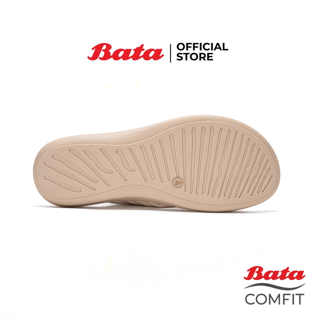 Bata Comfit บาจา คอมฟิต รองเท้าแตะเพื่อสุขภาพ รองรับน้ำหนักเท้าได้ดี สูง 1 นิ้ว สำหรับผู้หญิง รุ่น Talon สีครีม 6611634 - รูปที่ 4