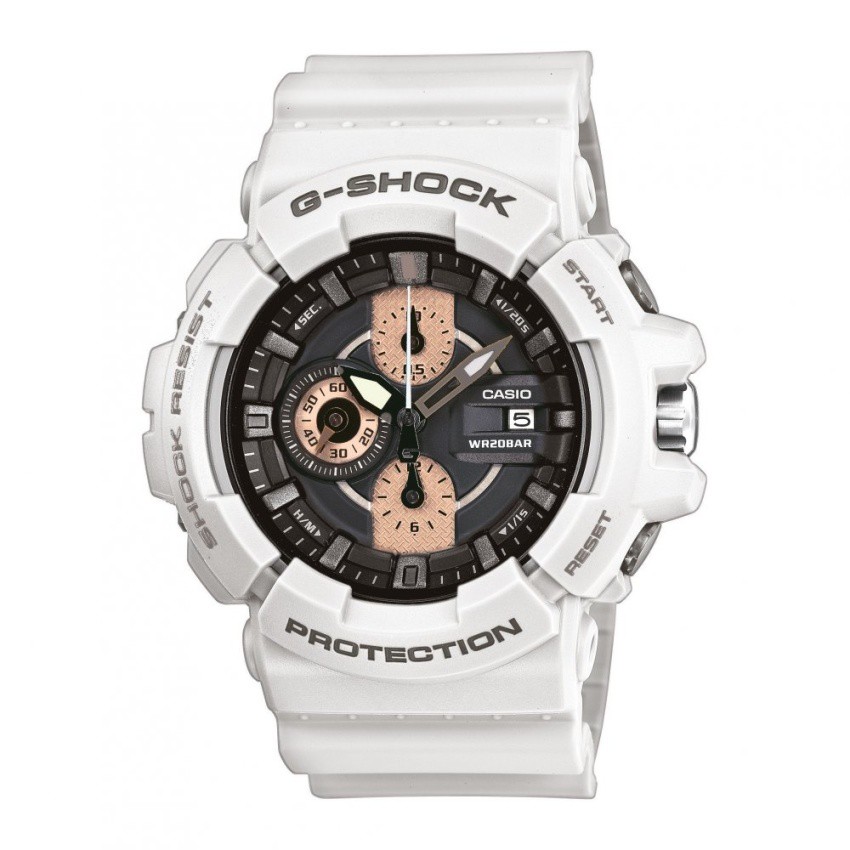 Casio G-Shock Limited Editionนาฬิกาข้อมือผู้ชายสายเรซิ่นรุ่นGAC-100RG-7ADR-White