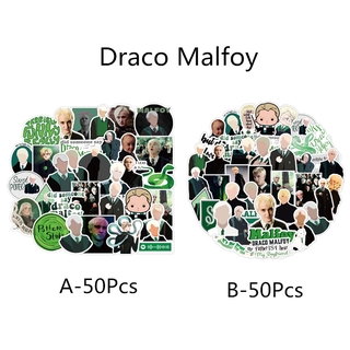 Z&amp;m❀สติกเกอร์ Draco Malfoy-Series สําหรับติดตกแต่ง❀สติกเกอร์ กันน้ํา ลายแฮรี่พอตเตอร์ สําหรับตกแต่งของเล่น 50 100 ชิ้น ต่อชุด