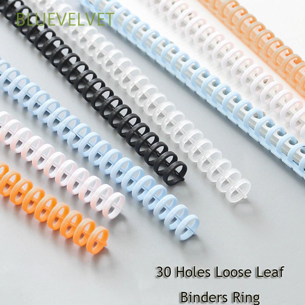 BLUEVELVET 10pcs 30 Holes Loose Leaf Binders Ring 85 Sheets Capacity