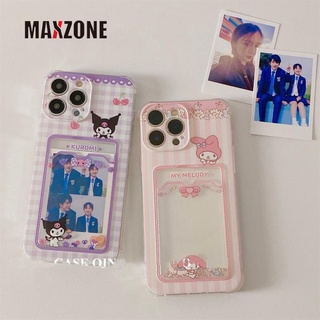 Maxzone เคสโทรศัพท์มือถือ ซิลิโคนนุ่ม ใส ลายอะนิเมะ Sanrioed สําหรับ Iphone 13 Pro Max Kawaii Kuromi My Melody Cinnamoroll