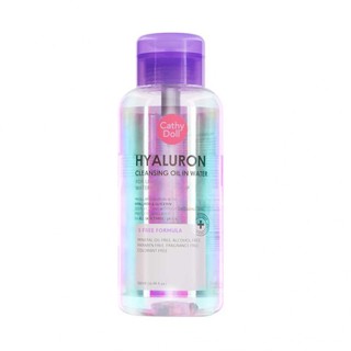 ผลิตภัณฑ์เช็ดเครื่องสำอางค์ สูตร ออยล์ อิน วอเตอร์ CATHY DOLL HYALURON CLEANSING OIL IN WATER ขนาด 500ML