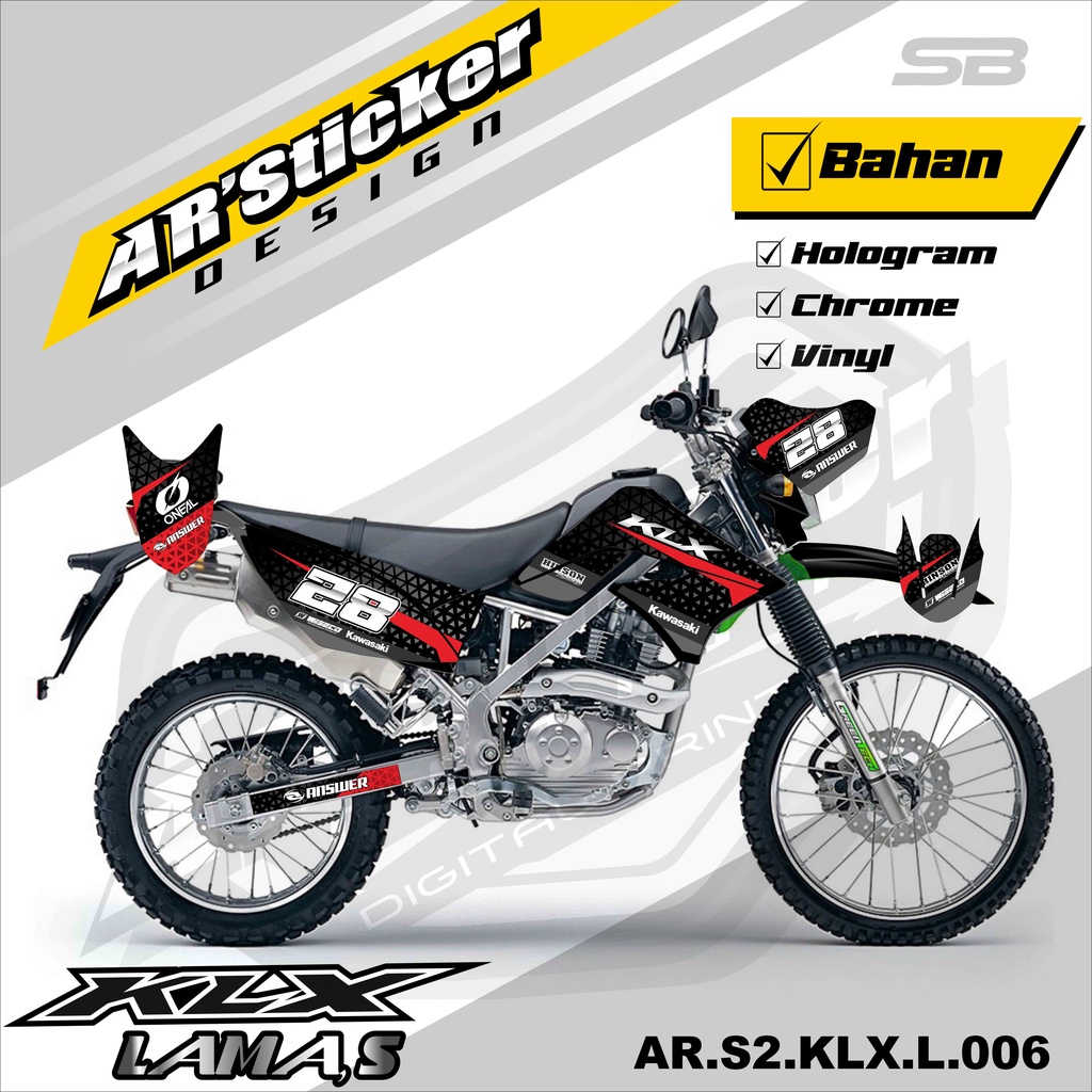KLX 150 S OLD & KLX 150 OLD Striping สติ๊กเกอร์, สติ๊กเกอร์ / KLX Hologram Fullbody สติ๊กเกอร์ AR.S2