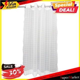 ผ้าม่านโปร่ง EYELET HOME L&amp;S SCOTT 150X160 ซม. สีขาว ผ้าม่านหน้าต่าง EYELET CURTAIN HOME L&amp;S 150X160CM WHITE