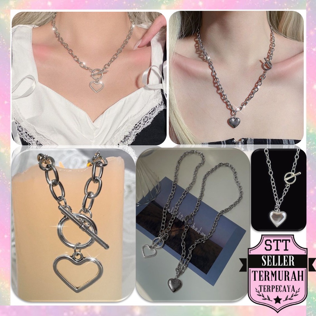 STT สร้อยคอผู้หญิงเกาหลีเครื่องประดับสร้อยคอรักสไตล์เกาหลีออกแบบความรักสร้อยคอเค้นคอ