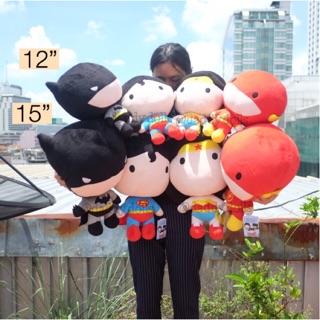 ตุ๊กตา Batman แบทแมน &amp; Superman ซุปเปอร์แมน &amp; Wonder Woman &amp; The Flash Chibi ท่ายืน 9/12/15/20นิ้ว Justic League