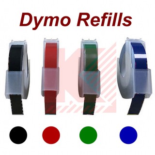 เทปปั๊มตัวอักษร Dymo Tape Refills  มี 4 สี