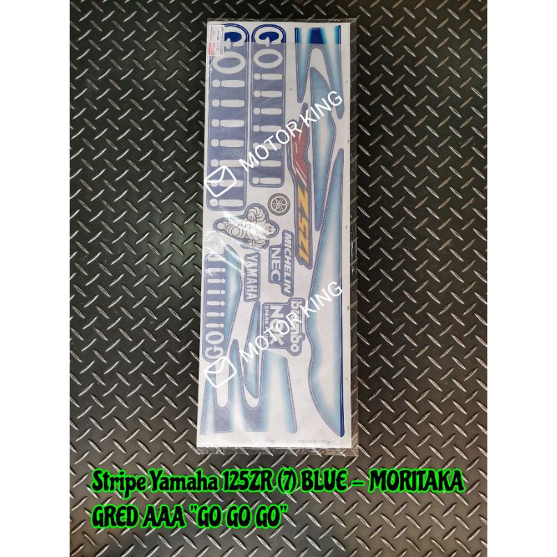 ชุดปกสติ๊กเกอร์ลาย Yamaha 125 125ZR (7) BLUE "GO GO GO" MORITAKA